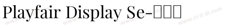 Playfair Display Se字体转换